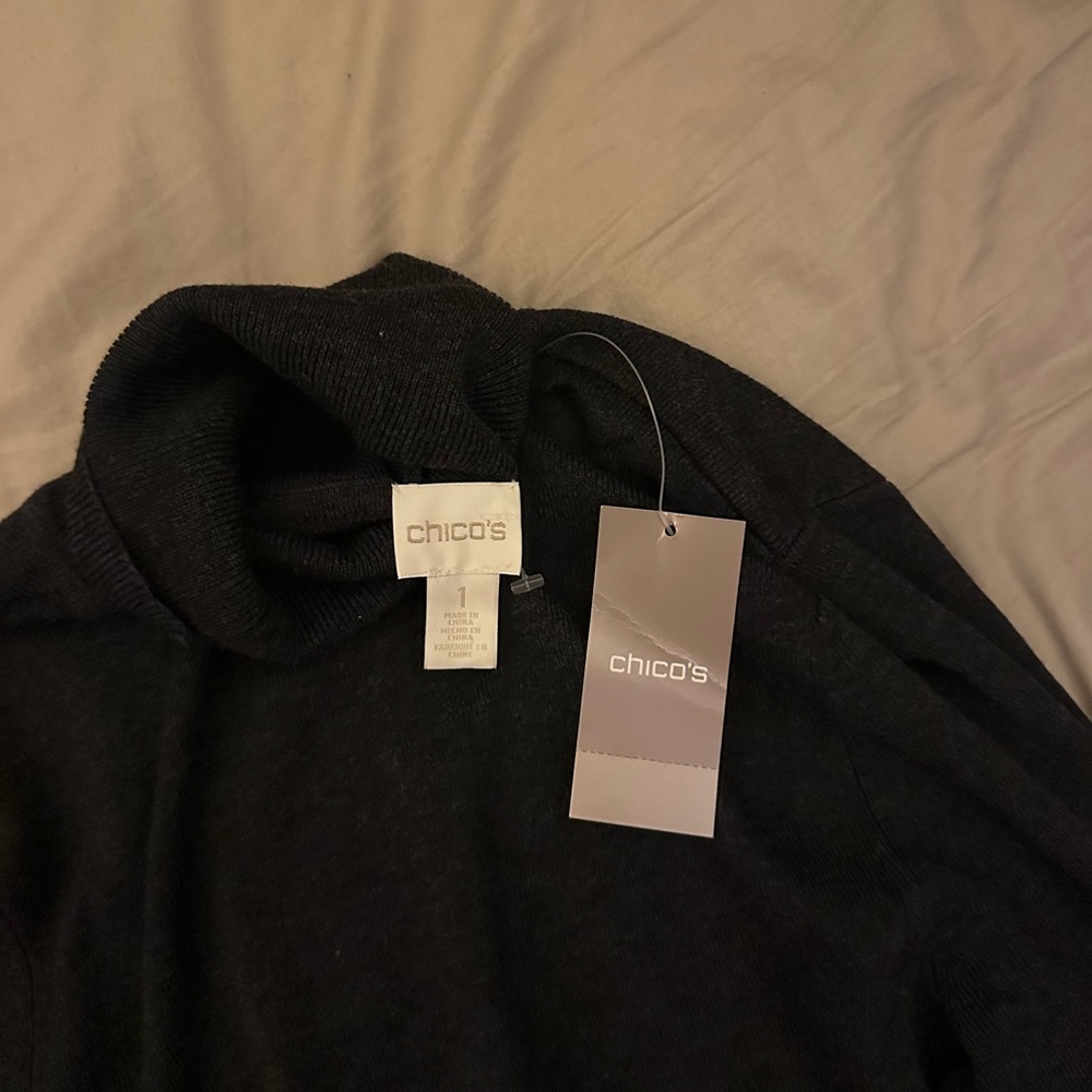 NWT Chico's Black‎ Turtleneck Sweater